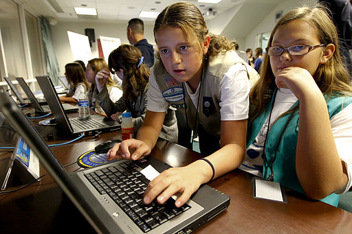 Girls coding